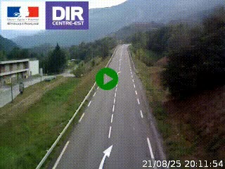 Web cam sur la N90 à Aime, en provenance de Bourg-Saint-Maurice et en direction d'Albertville