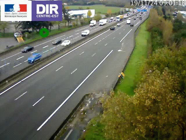 Caméra de circulation à Saint-Priest à la jonction entre l'A43 et l'A46 en direction de Marseille
