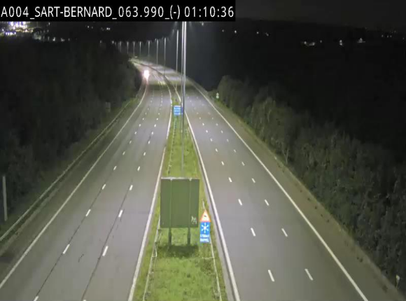 Webcam E411 à hauteur d'Assesse en provenance d'Arlon ou de la N4 vers Namur