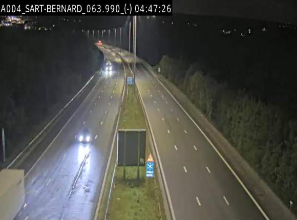 Webcam E411 à hauteur d'Assesse en provenance d'Arlon ou de la N4 vers Namur