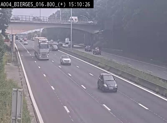 Webcam à Wavre, à hauteur de la sortie 5 Bierges. Vue orientée vers Namur