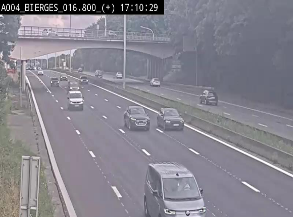 Webcam à Wavre, à hauteur de la sortie 5 Bierges. Vue orientée vers Namur