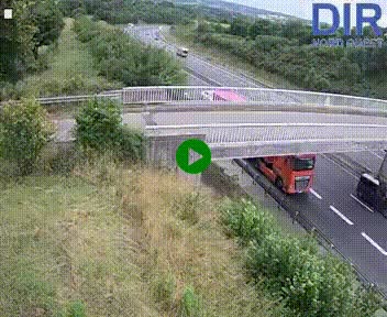 Webcam sur A84 à hauteur de Pont-Farcy, au niveau du pont autoroutier sur la Vire, au sud de Saint-Lô