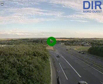 Webcam au début de l'A84 sur le périphérique Ouest de Caen (N814) à hauteur de la sortie 9, Porte de Bretagne