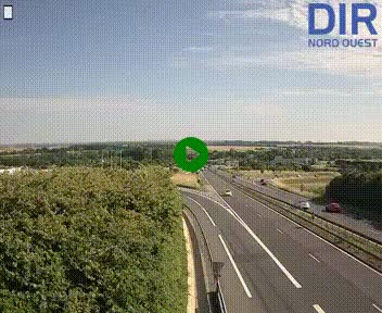 Webcam au début de l'A84 sur le périphérique Ouest de Caen (N814) à hauteur de la sortie 9, Porte de Bretagne