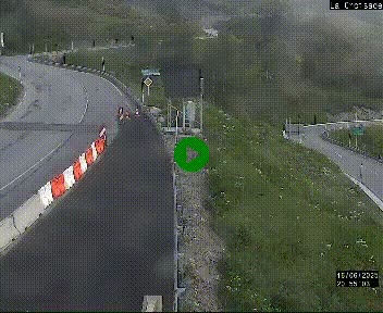 Webcam au carrefour de la croisade, à la jonction entre la N22 et la N320, avant le poste de douane franco-andorrane. Webcam à 1790 mètres d'altitude