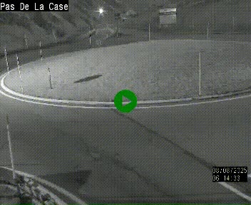 Webcam sur la N22 au niveau du poste frontière entre la France et Andorre à proximité de Pas de la Case à plus de 2000 mètres d'altitude