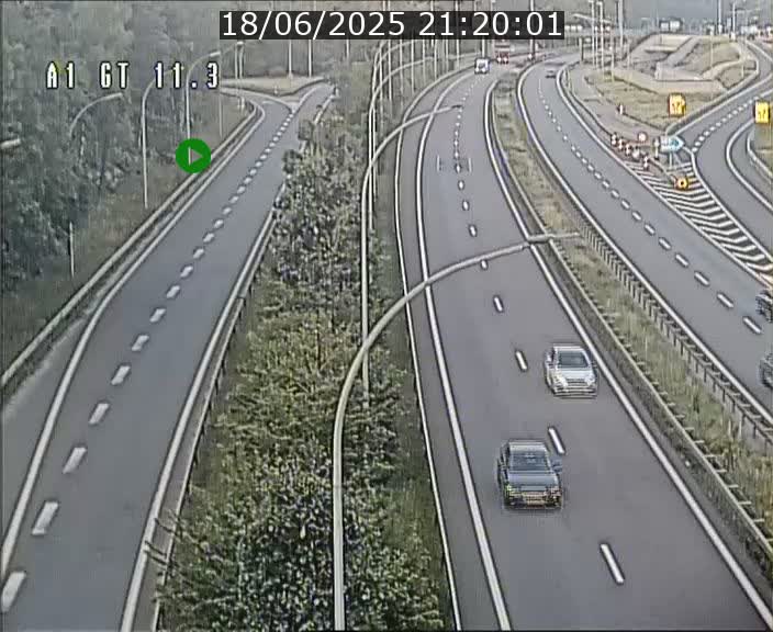 Traffic live webcam Luxembourg Senningerberg - A1 direction Allemagne - BK 11.3