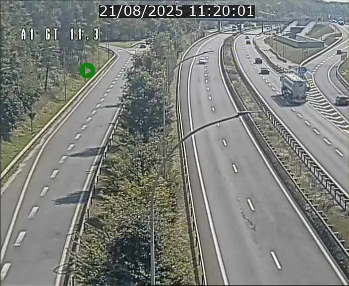 Traffic live webcam Luxembourg Senningerberg - A1 direction Allemagne - BK 11.3