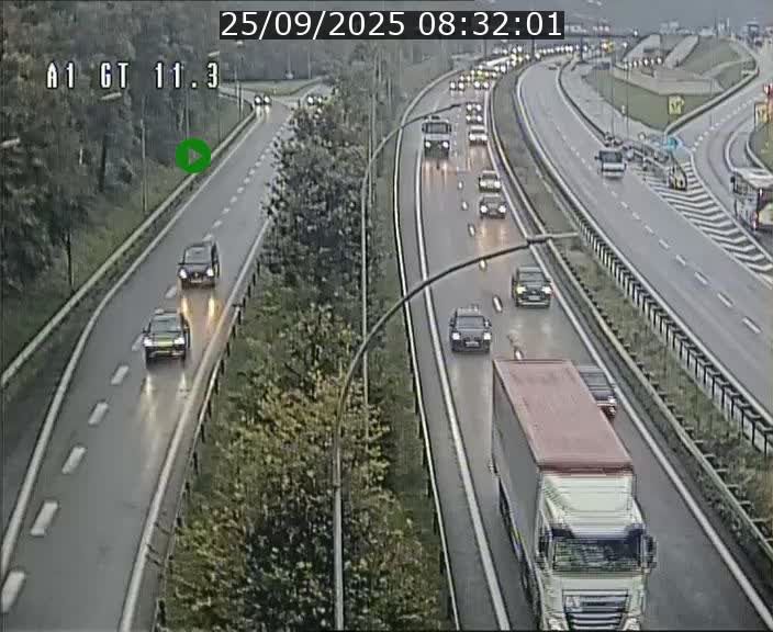 Traffic live webcam Luxembourg Senningerberg - A1 direction Allemagne - BK 11.3
