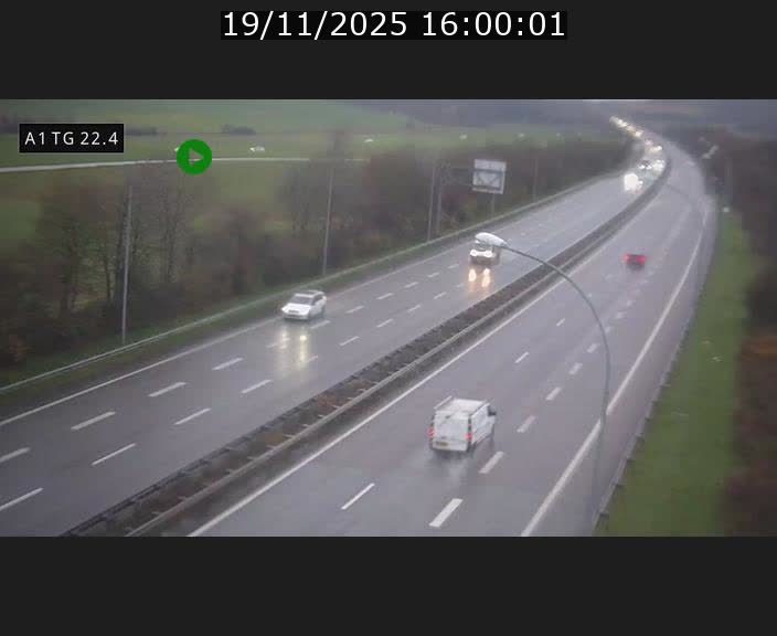 Traffic live webcam Luxembourg Flaxweiler - A1 direction Luxembourg - BK 22.4