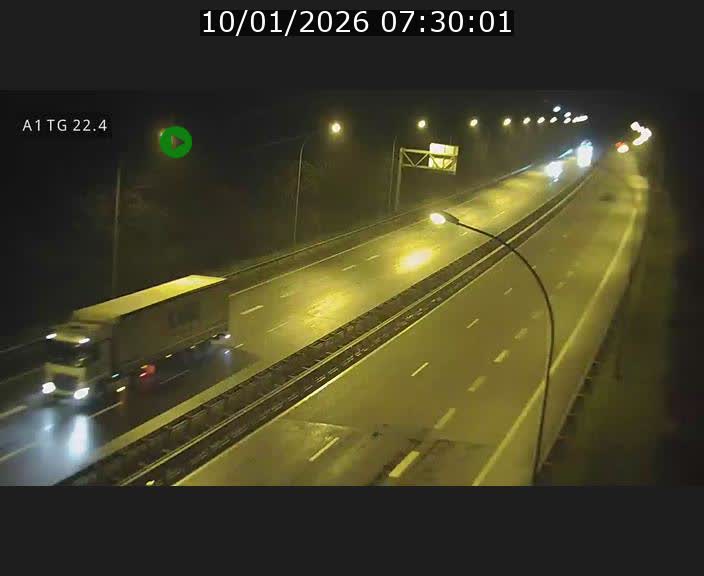 Traffic live webcam Luxembourg Flaxweiler - A1 direction Luxembourg - BK 22.4