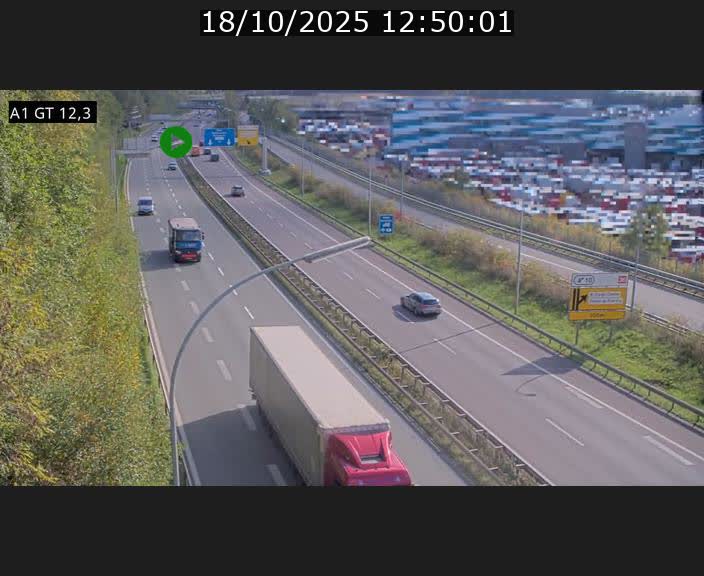 Traffic live webcam Luxembourg Senningerberg - A1 direction Allemagne - BK 12.3