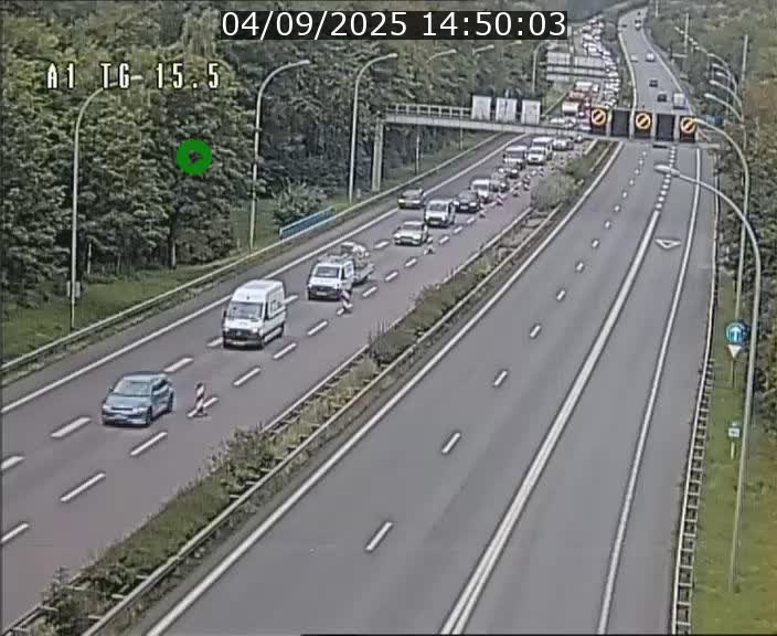 Traffic live webcam Luxembourg Munsbach - A1 direction Luxembourg - BK 15.5
