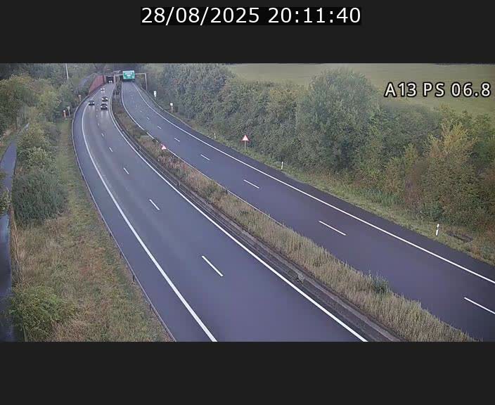 Traffic live webcam Luxembourg Ehlerange - A13 direction Esch-sur-Alzette - BK 6.8