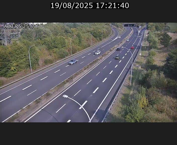 Traffic live webcam Luxembourg Frisange - A13 direction Allemagne - BK 26