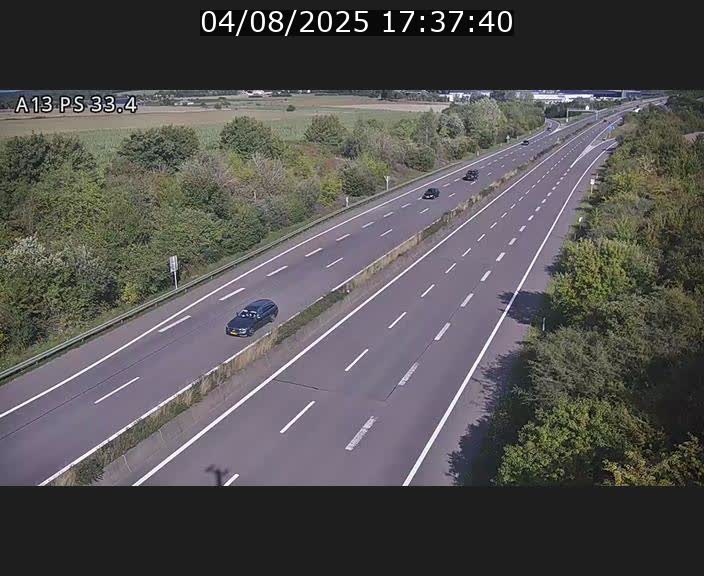 Webcam trafic sur A13 à hauteur de Mondorf-les-Bains en direction d'Altwies