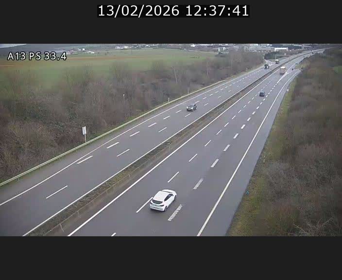 Webcam trafic sur A13 à hauteur de Mondorf-les-Bains en direction d'Altwies