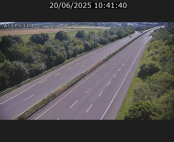 Webcam trafic sur A13 à hauteur de Mondorf-les-Bains en direction d'Altwies