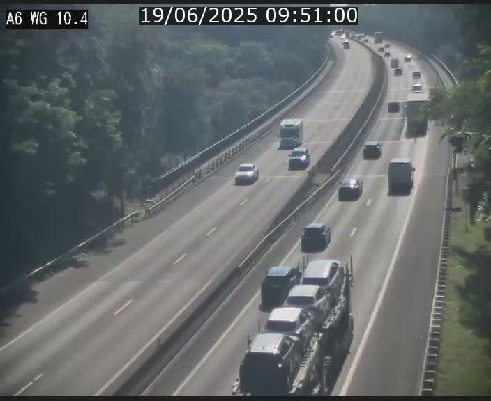 Traffic live webcam Luxembourg Mamer - A6 - BK 10.4 - direction Luxembourg/France/Allemagne