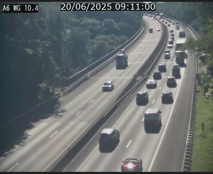 Traffic live webcam Luxembourg Mamer - A6 - BK 10.4 - direction Luxembourg/France/Allemagne