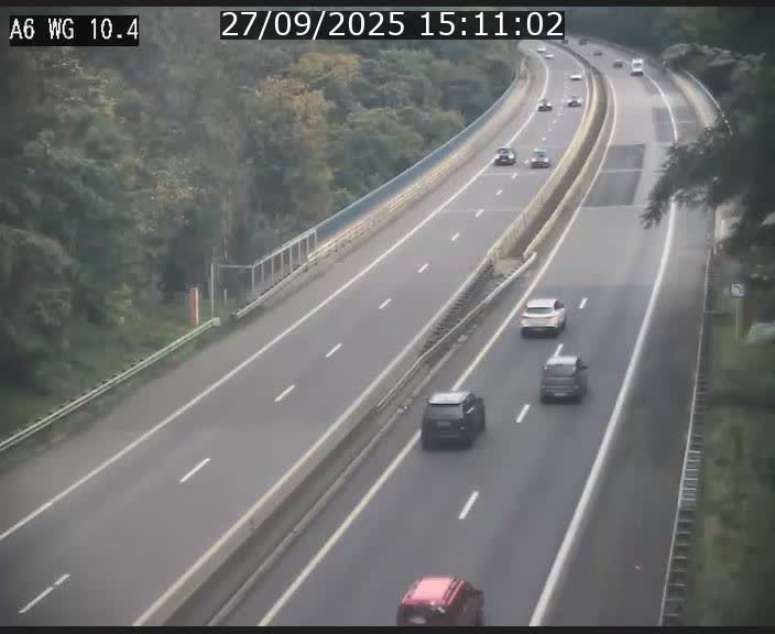 Traffic live webcam Luxembourg Mamer - A6 - BK 10.4 - direction Luxembourg/France/Allemagne