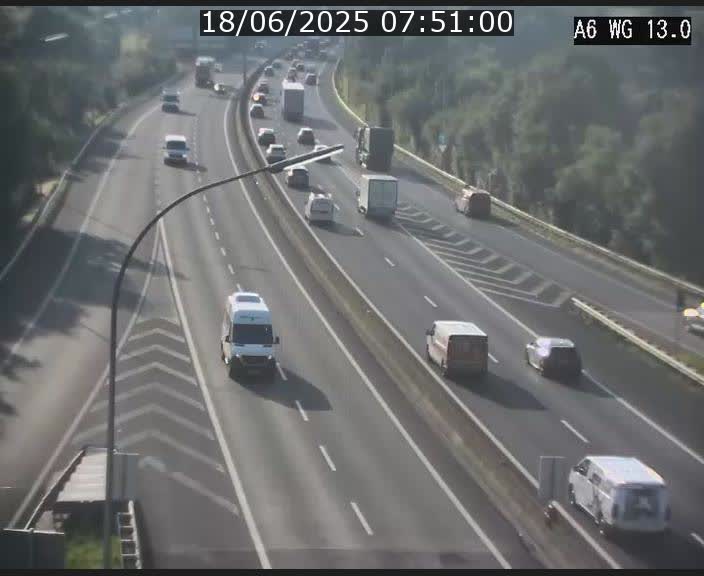 Traffic live webcam Luxembourg Mamer - A6 - BK 13 - direction Luxembourg/France/Allemagne