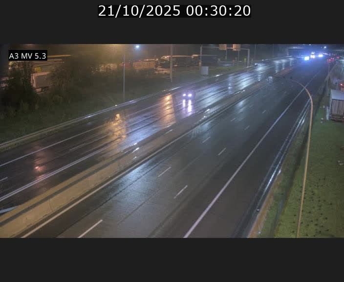 Webcam à l'Aire de Berchem au Luxembourg sur l'A3. Vue orientée vers la France
