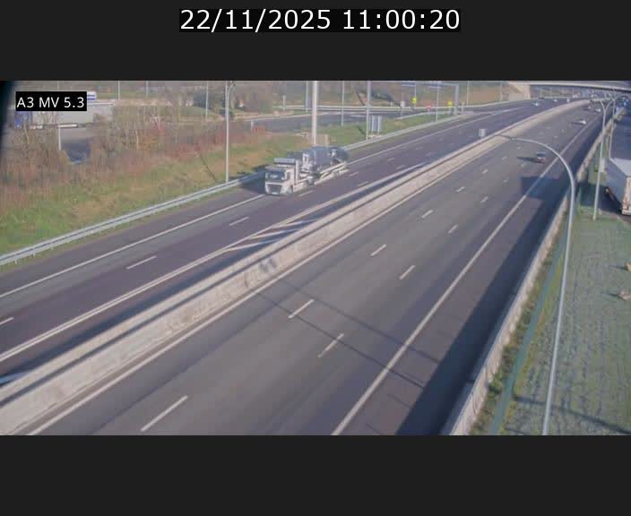 Webcam à l'Aire de Berchem au Luxembourg sur l'A3. Vue orientée vers la France
