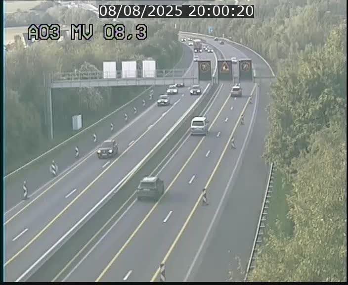 Webcam Autoroute après la Croix de Bettembourg en direction de Luxembourg sur l'A3