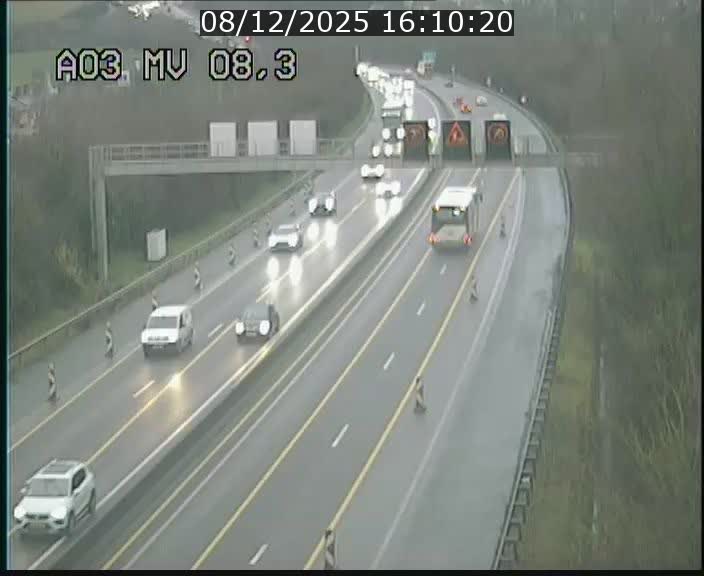 Webcam Autoroute après la Croix de Bettembourg en direction de Luxembourg sur l'A3