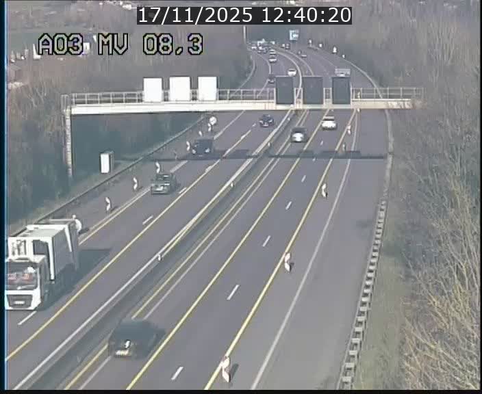 Webcam Autoroute après la Croix de Bettembourg en direction de Luxembourg sur l'A3