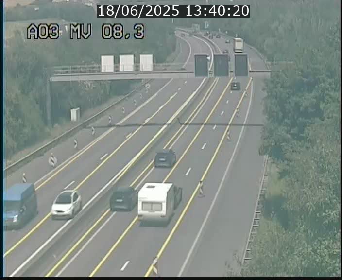 Webcam Autoroute après la Croix de Bettembourg en direction de Luxembourg sur l'A3