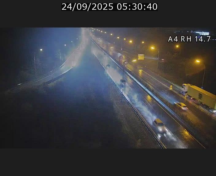 Traffic live webcam Luxembourg Jonction Lankelz - A4 - BK 14.7 - direction Luxembourg