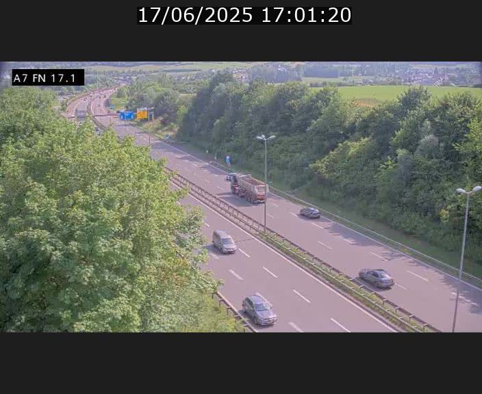 Caméra trafic Luxembourg - A7, Merscherbierg direction Mersch