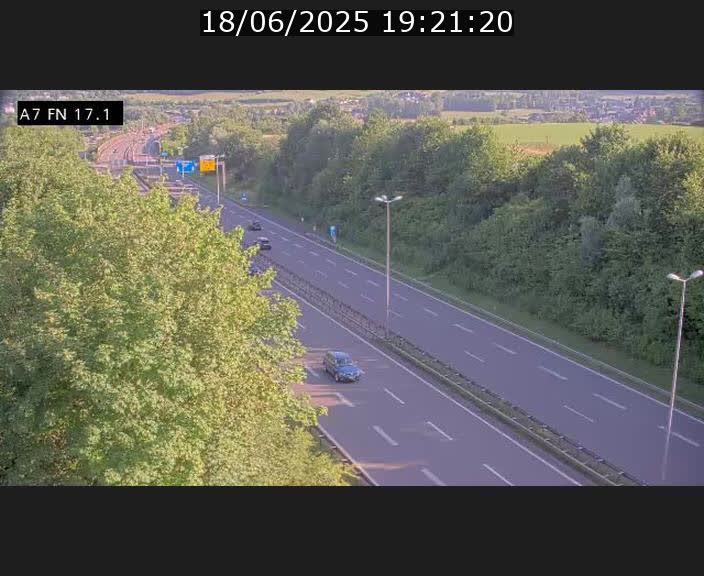 Caméra trafic Luxembourg - A7, Merscherbierg direction Mersch