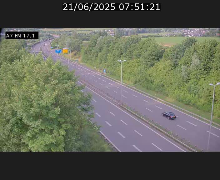 Caméra trafic Luxembourg - A7, Merscherbierg direction Mersch