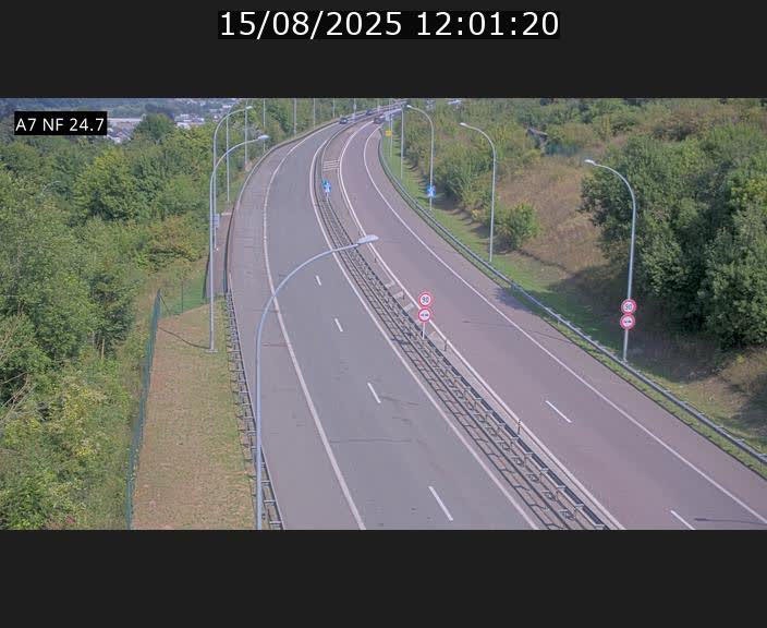 Caméra trafic Luxembourg - A7, Schieren direction Mersch