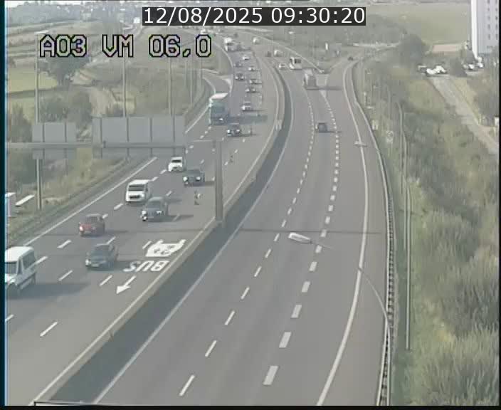 Traffic live webcam Luxembourg Aire de Berchem - A3 - BK 6 - direction France