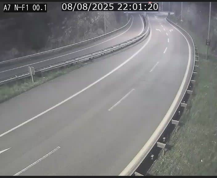 Webcam autoroute Luxembourg A7 située dans la sortie 1 Waldhof, vers la N11, avant le Tunnel Stafelter
