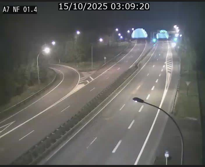 Caméra autoroute Luxembourg A7 - Echangeur Waldhaff - direction Tunnel Stafelter