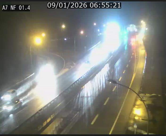 Caméra autoroute Luxembourg A7 - Echangeur Waldhaff - direction Tunnel Stafelter