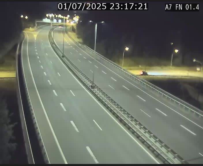 Caméra autoroute Luxembourg A7 - Tunnel Stafelter - direction Echangeur Grünewald