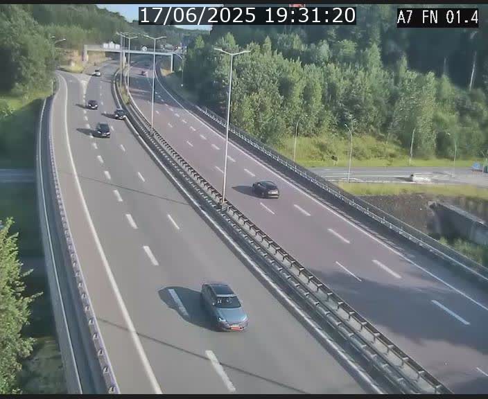 Caméra autoroute Luxembourg A7 - Tunnel Stafelter - direction Echangeur Grünewald