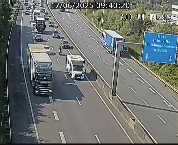 Webcam Autoroute à la Croix de Bettembourg - A3 - BK 9.9 - direction France