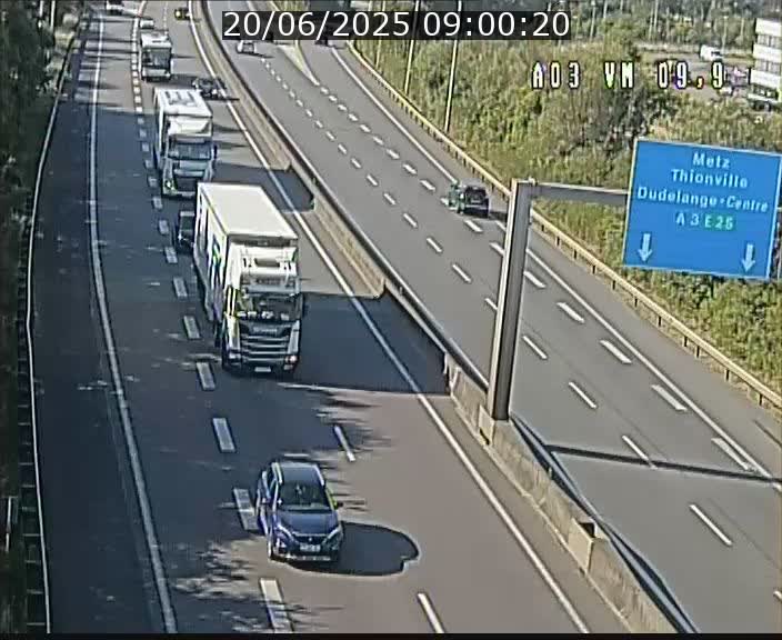 Webcam Autoroute à la Croix de Bettembourg - A3 - BK 9.9 - direction France