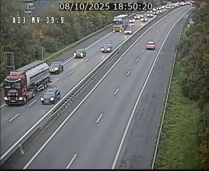 Webcam Autoroute à la Croix de Bettembourg - A3 - BK 9.9 - direction Luxembourg-Ville