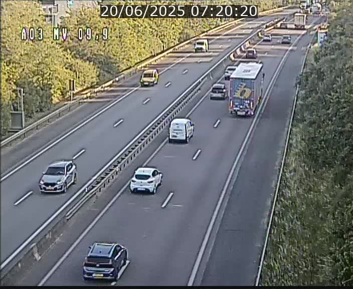 Webcam Autoroute à la Croix de Bettembourg - A3 - BK 9.9 - direction Luxembourg-Ville