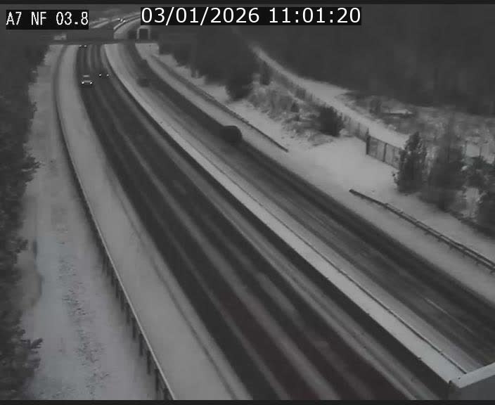 Webcam autoroute A7 au Luxembourg à la sortie du Tunnel Stafelter vers le Nord