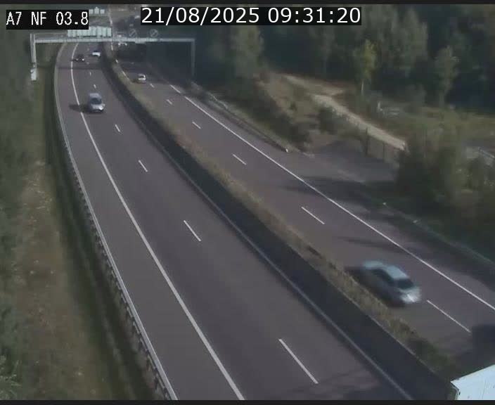 Webcam autoroute A7 au Luxembourg à la sortie du Tunnel Stafelter vers le Nord